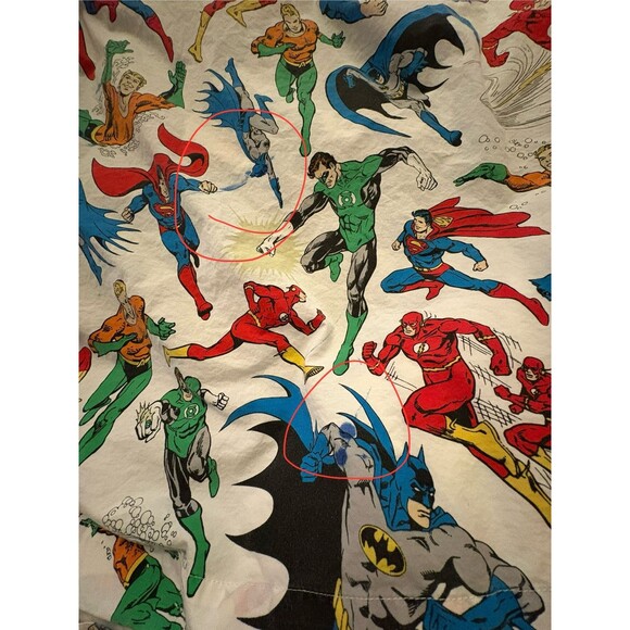 Pottery Barn TWIN FLAT DC Comics Superman Batman Green Lantern Aquaman Flash - Picture 4 of 4